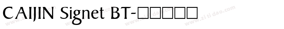 CAIJIN Signet BT字体转换